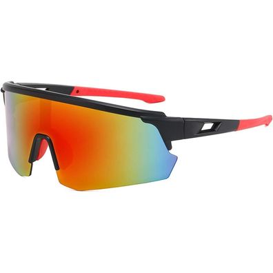 Fahrradbrille polarisiert UV400 winddicht Sport rot unisex