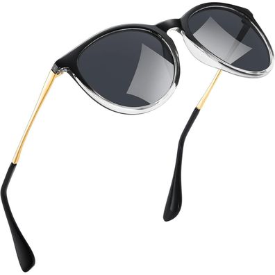 kunchu Damen Sonnenbrille Polarisierte Retro Vintage UV400 Schutz Brillen für Damen