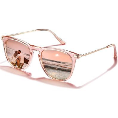 Sonnenbrille Polarisierte Damen D - Rosa Transparent; Linse: Rosa-r