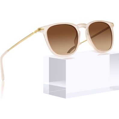 Sonnenbrille Polarisierte Damen Rahme Matt Linse Farbverlauf Braun