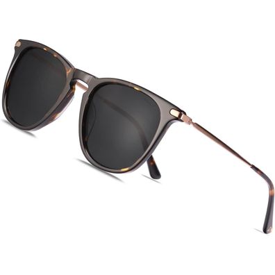 Sonnenbrille Damen Polarisierte Blaulichtfilter Acetat Schildpatt