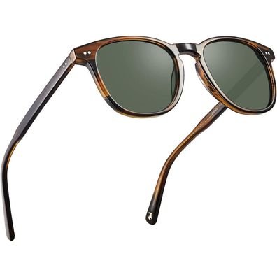 Sonnenbrille Herren Polarisierte UV Schutz P2 teestreifen grün