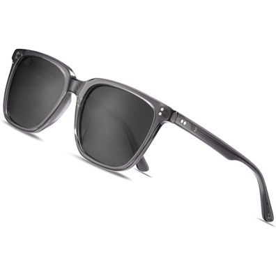 Sonnenbrille Herren B Rahmen Transparent Schwarz Linsen Schwarz