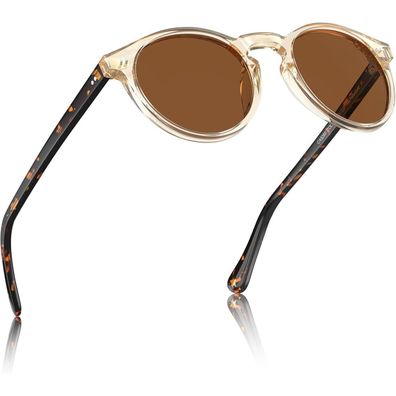 Sonnenbrille Herren polarisiert R3-rahmen Transparent Linsen Braun