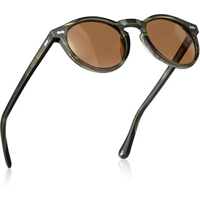 Sonnenbrille Herren Polarisiert H7-bräunlich Schwarz braune Linsen