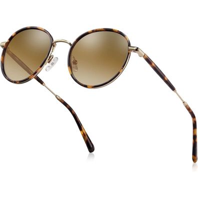 Sonnenbrille Polarisiert UV400 Schildpatt Farbverlauf Braune Linse