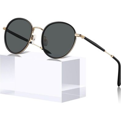 Sonnenbrille Polarisierte UV400 Schwarz Rahmen Grau Linse