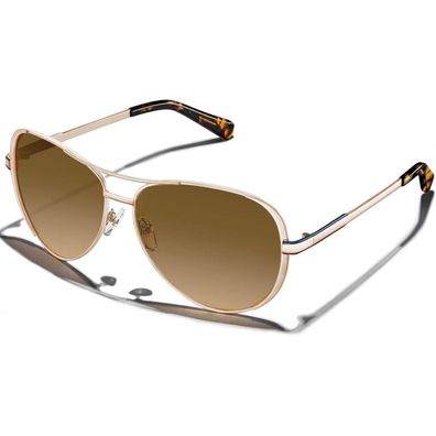 Sonnenbrille Pilotenbrille Damen polarisiert UV Schutz C1 Linsen: raun