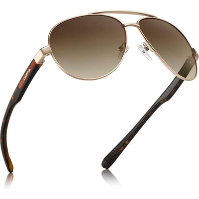 Sonnenbrille Pilotenbrille Herren F2 Linsen: arbverlauf Braun