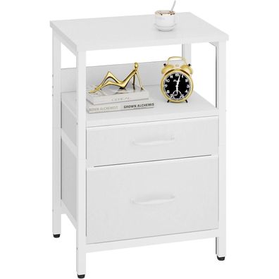 Nachttisch Beistelltisch Stoffschubladen Metallgestell 40x30x53,8cm