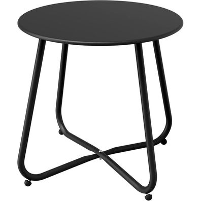 Grand patio Runder Beistelltisch Schwarz Garten Couchtisch