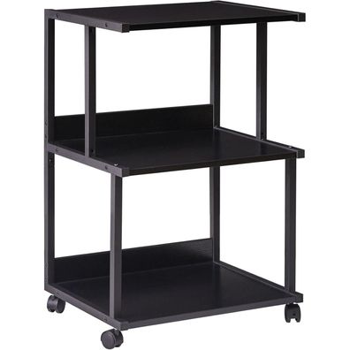 Druckerständer mit Regal 3-stufiger Druckertisch Rädern IBUYKE TPS001B
