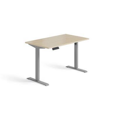 Schnellmontage Elektro-Hubtisch höhenverstellbar, 1200x700x740-1175, Ahorn/Silber