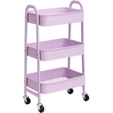 Doeworks Küchenwagen 3-Etagen Metall Utility Cart, Rollwagen Organizer für Küche
