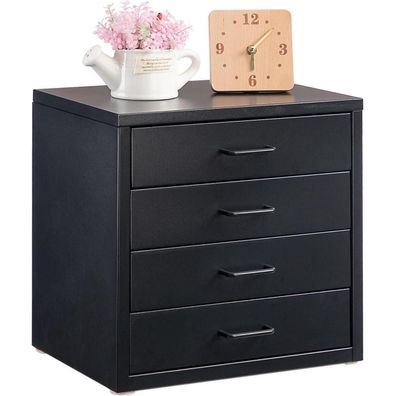 HollyHOME Schreibtisch Aktenschrank Organizer A4 Metall Schublade Schwarz