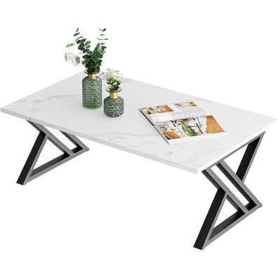 Moderner Couchtisch Schwarz Metallrahmen Teetisch 100x40x45 cm