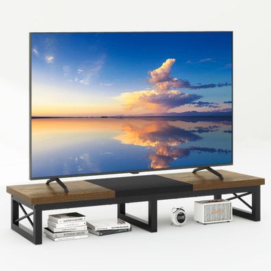 TV-Schrank Tisch 114cm Dual Screen TV-Ständer für bis zu 60 Zoll Rustikales