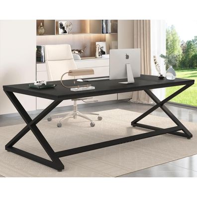 LVB Moderner großer Computertisch für Home Office, Bürotisch, Holztisch