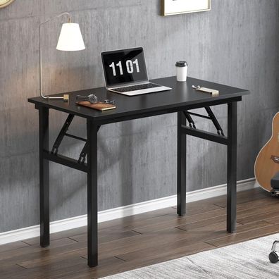 Klapptisch Computertisch 80x40x75cm Schwarz Büro Schreibtisch Esstisch