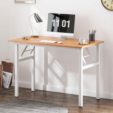 Klapptisch Computertisch 100x60x75 cm Schreibtisch Büro Home Office Teak