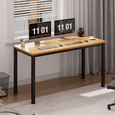 Schreibtisch PC Büro Arbeitsplatz Esstisch 100x60x75cm Holz Metallbasis