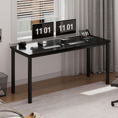 Computertisch Schreibtisch 120x60x75 cm Schwarz Bürotisch Home Office