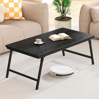 Klappbarer Couchtisch Holz Schwarz 105x55x40cm Wohnzimmer Büro Kaffeetisch