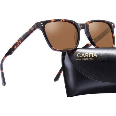 Sonnenbrille polarisierte Damen UV400 Rahmen Schildpatt Linsen Braun