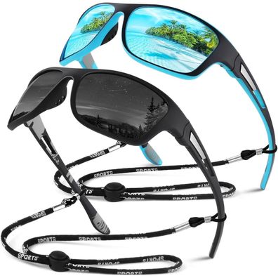 Sunier Sport Sonnenbrille Herren Damen Polarisierte Fahrradbrille Unzerbrechlich mit