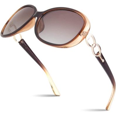 Sonnenbrille Damen 1.1 Klarer Braun Rahmen Verlaufsglas Braun