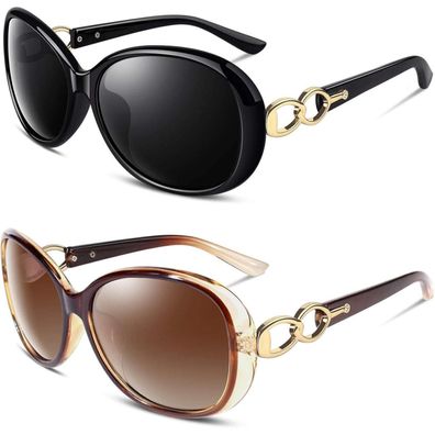 Sonnenbrille Damen 1.2 Farbverlauf Braun & Schwarz Grau