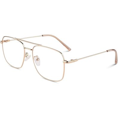 Brille Pilot Retro Metallrahmen UV400 Damen Herren 2 Gold