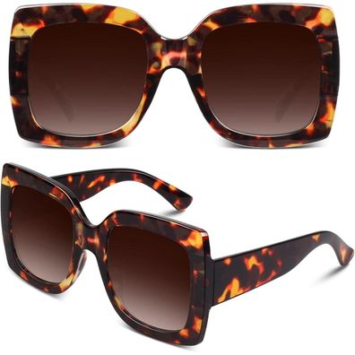 Sonnenbrille Damen 1.1 Schildkröte Rahmen Farbverlauf Braun Linse