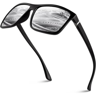 Sonnenbrille 1.3 Matt Schwarz Rahmen Silber Scharnieren Silber Linsen