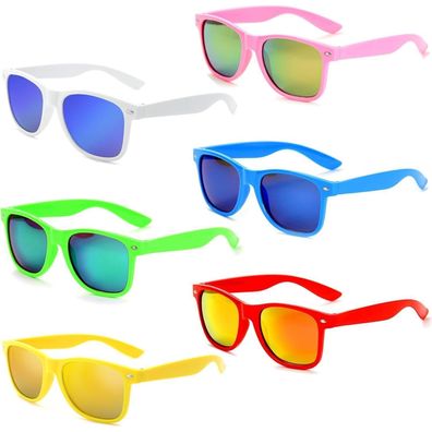 Sonnenbrille Set 6 Stück Herren Damen Party 6 Colors Mix A2