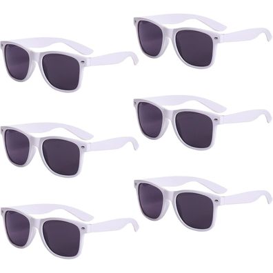 Unning 6er Set Neon Sonnenbrillen - Bunt, Vintage Party Brillen für Damen & Herren,