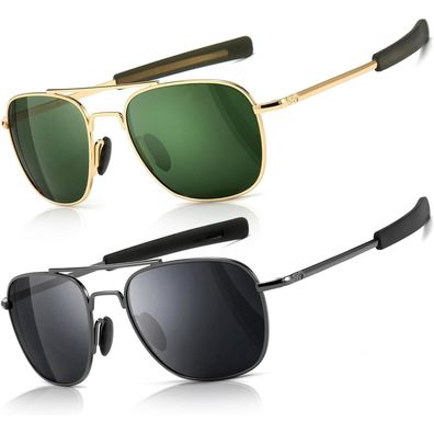 Sonnenbrille Herren polarisiert Pilot Bajonett-Tempel