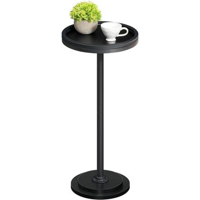Runder Beistelltisch Schwarzer Bistrotisch Wohnzimmer 30x30x65cm
