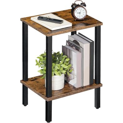 Beistelltisch Industriestil Schmaler Couchtisch Vintagebraun AETHR7901N1