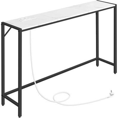 Schmaler Konsolentisch Beistelltisch Hinter Sofa Weiß Schwarz Mahagonifarben