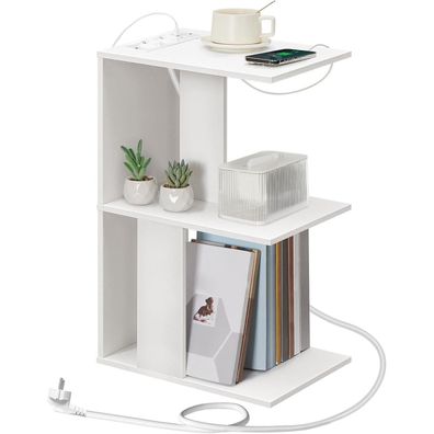 Couchtisch mit Ladestation LED-Sensorleuchte Beistelltisch Ablagen
