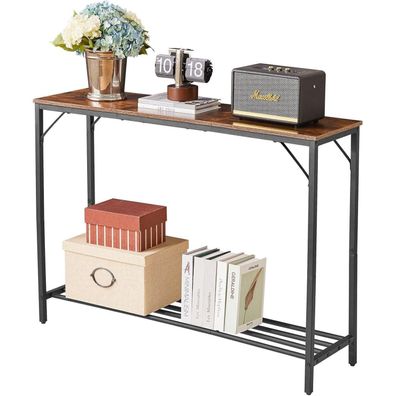 Konsolentisch Modisches Spleißdesign Eingangstisch 107×30×78CM Rustikal Braun