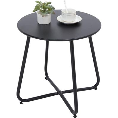 Kleiner Beistelltisch Metall Garten Rund Couchtisch Kaffeetisch Verstellbare