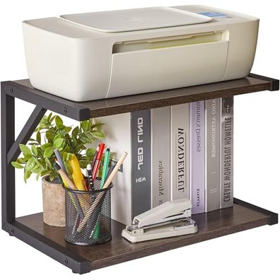 2-stöckiger Desktop-Druckerständer Mehrzweck-Schreibtisch-Organizer Bücherregal
