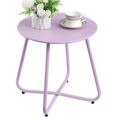 Beistelltisch Outdoor Metall Rund Wetterfest Balkontisch