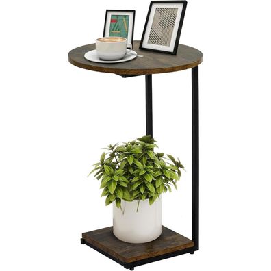 Runder Beistelltisch Set 2er Couchtisch Sofatisch Nachttisch Laptoptisch