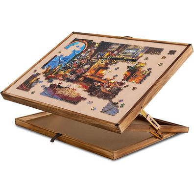 Holz Puzzlebrett 2-in-1 für 1000 und 1500 Teile, höhenverstellbar