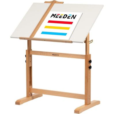 MEEDEN Künstlertisch 90x60 cm Buchenholz Neigbarer Tisch Erwachsene Schreiben