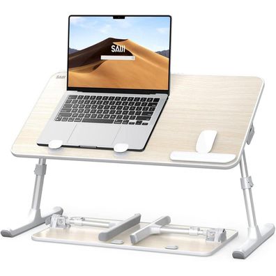 Laptoptisch SAIJI Laptop Ständer 5 Höhen 4 Winkel Klapptisch Teak