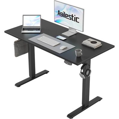 Höhenverstellbarer Schreibtisch 100x60 cm Elektrisch Memory Schwarz